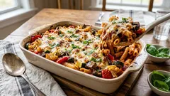 Ugnsbakad vegetarisk ziti: en rejäl middag som kan förberedas för flera dagar