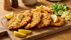 Schnitzel med perfekt panering: tekniken som används på restauranger